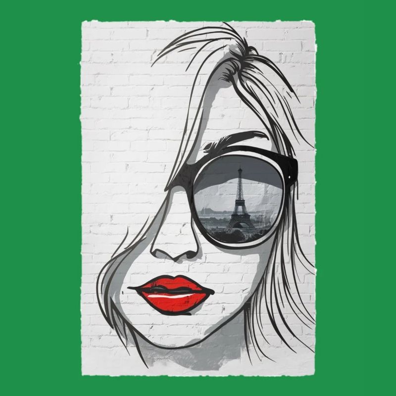 Graffeuse à Paris - Tour Eiffel