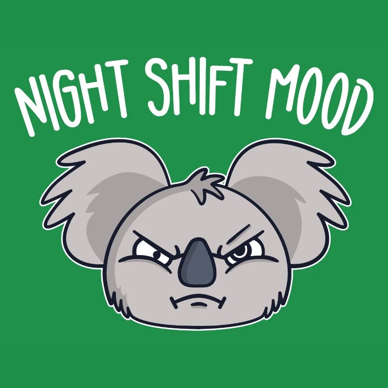 Koala Shift Worker Koala Bear Night Shift