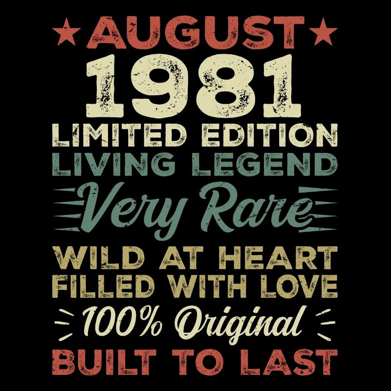 Août 1981 - Idée cadeau pour août 1981 - 1981