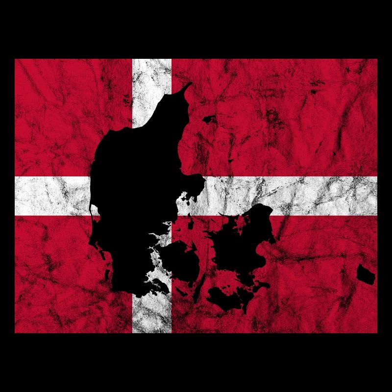 Dänemark Dänische Flagge Dannebrog Silhouette
