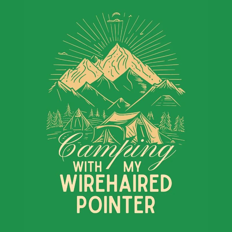 Deutsch Drahthaar Camping Wirehaired Pointer