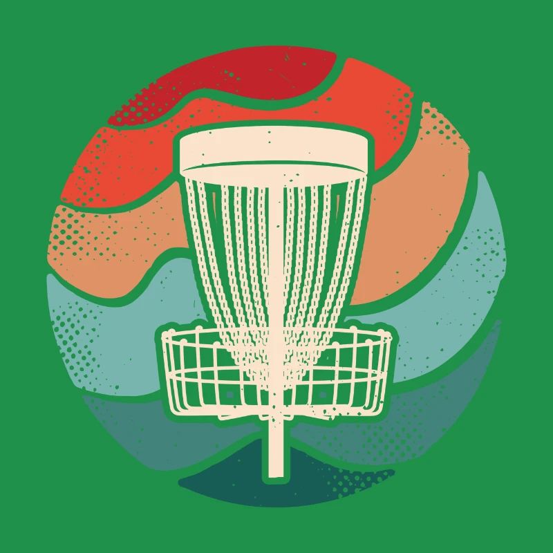 Discgolfer rétro disc golf player disc golf