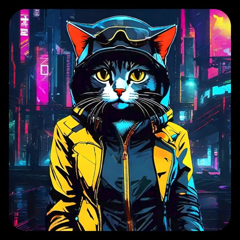 Cute Cyberpunk Cat