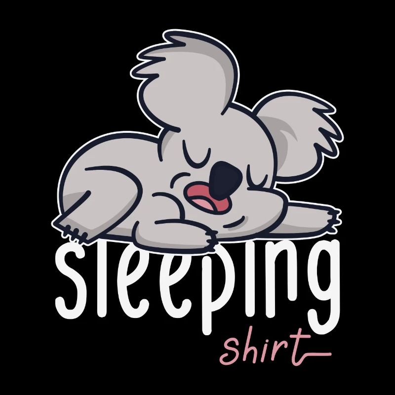 Koala Lazy Koala Bear Sleep Shirt Late Riser