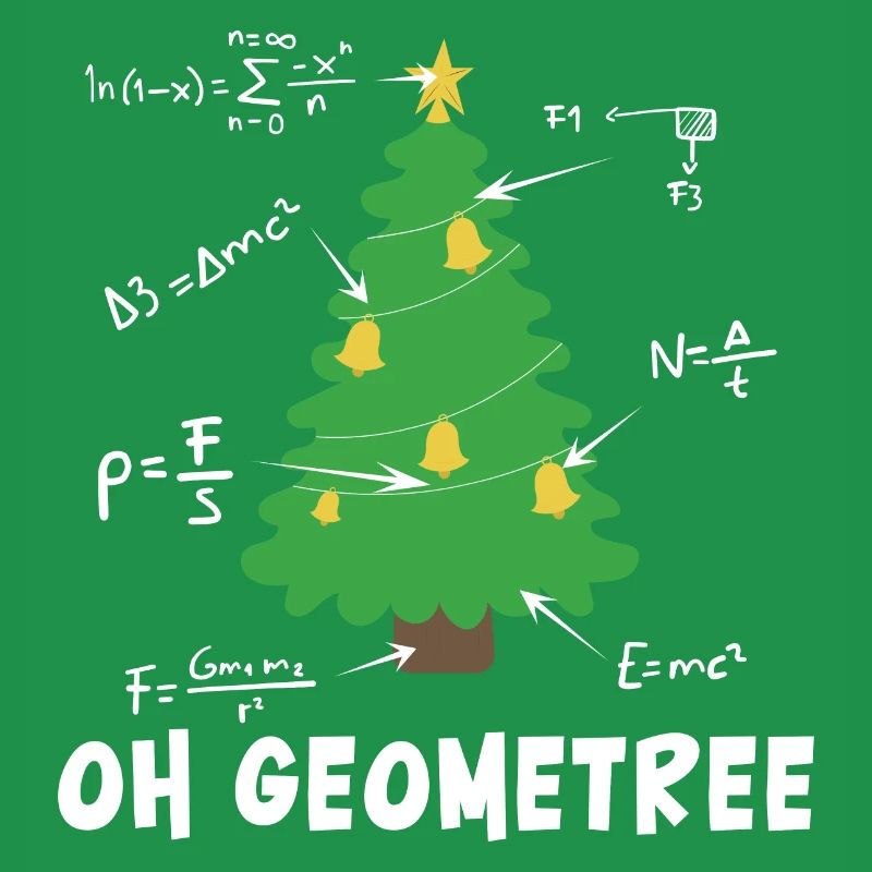 Oh Geometrical Merry Christmas Math Arithmetic