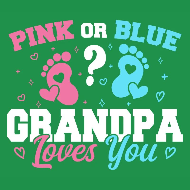 Rosa oder blauer Opa liebt dich - Opa