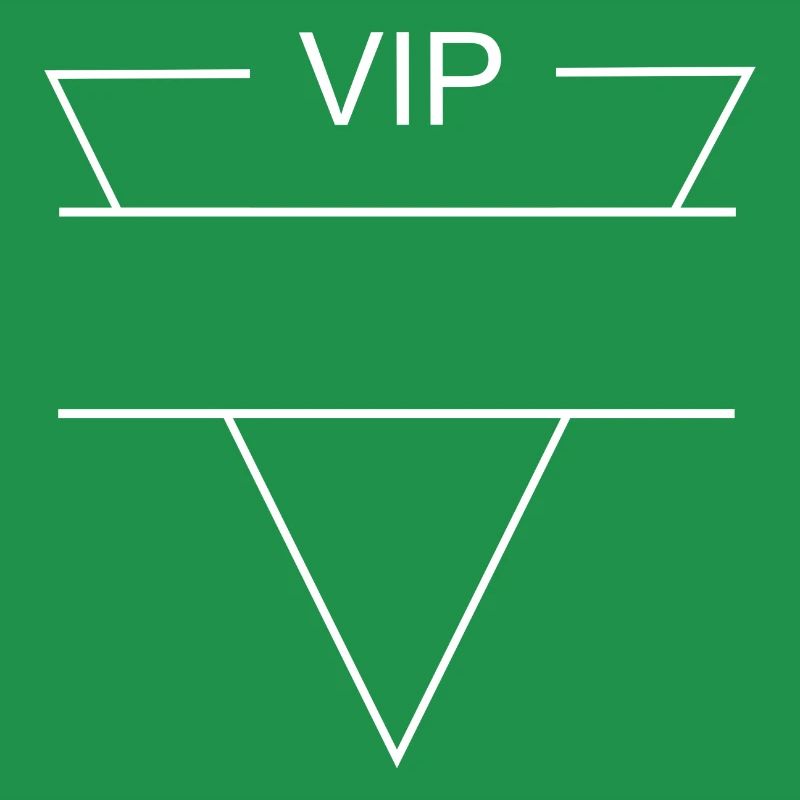 VIP logo white - triangle shape