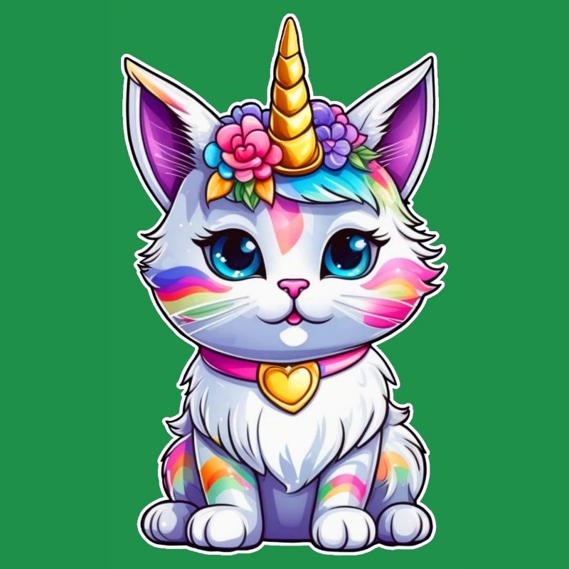 Chat licorne mignon