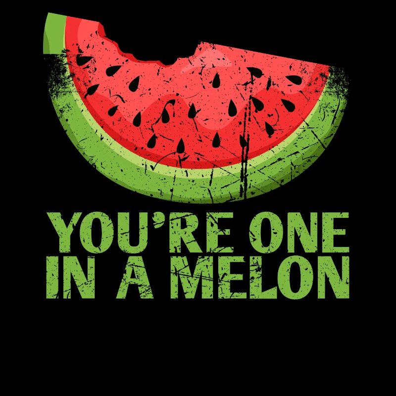Sie Sind Eins In Einem Melonen-ehe-design Für Die