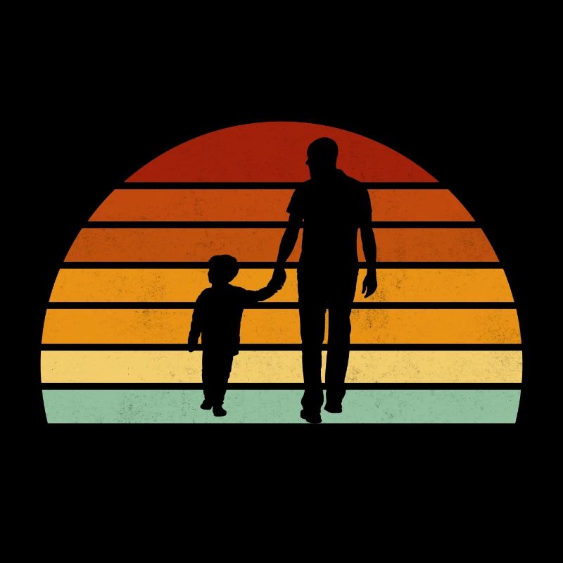 Father and son retro gift daddy son