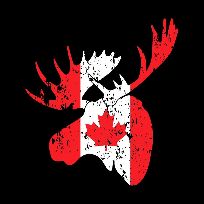 Drapeau du Canada Orignal | Don canadien | Drôle de Canada