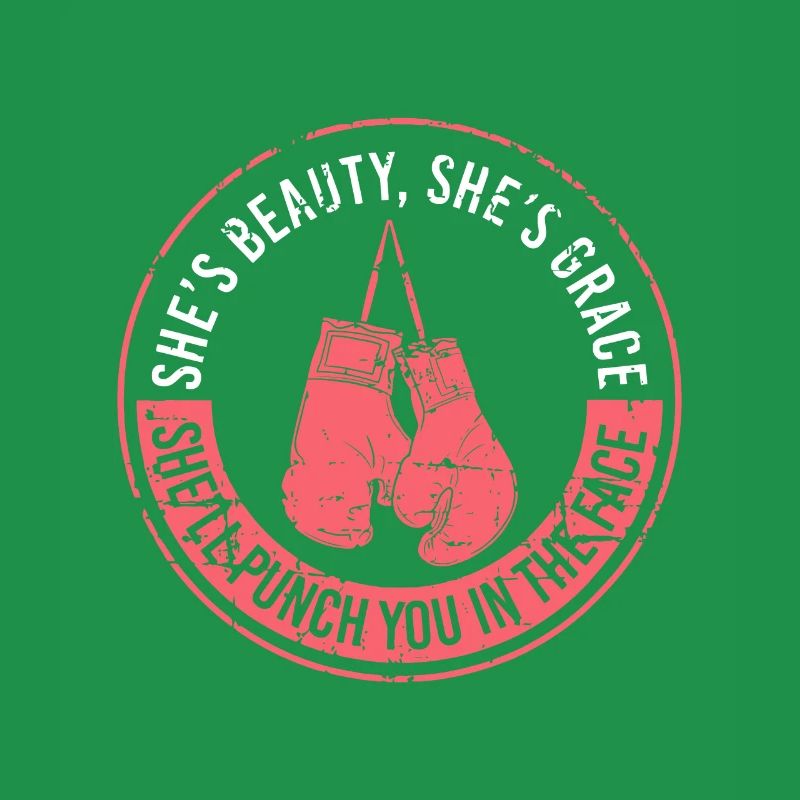 Sie wird dir ins Gesicht schlagen Boxmädchen