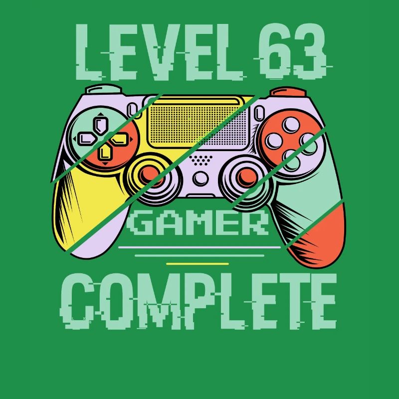 Level 63 Complete 63 Years Old Gamer Level 63 Complete