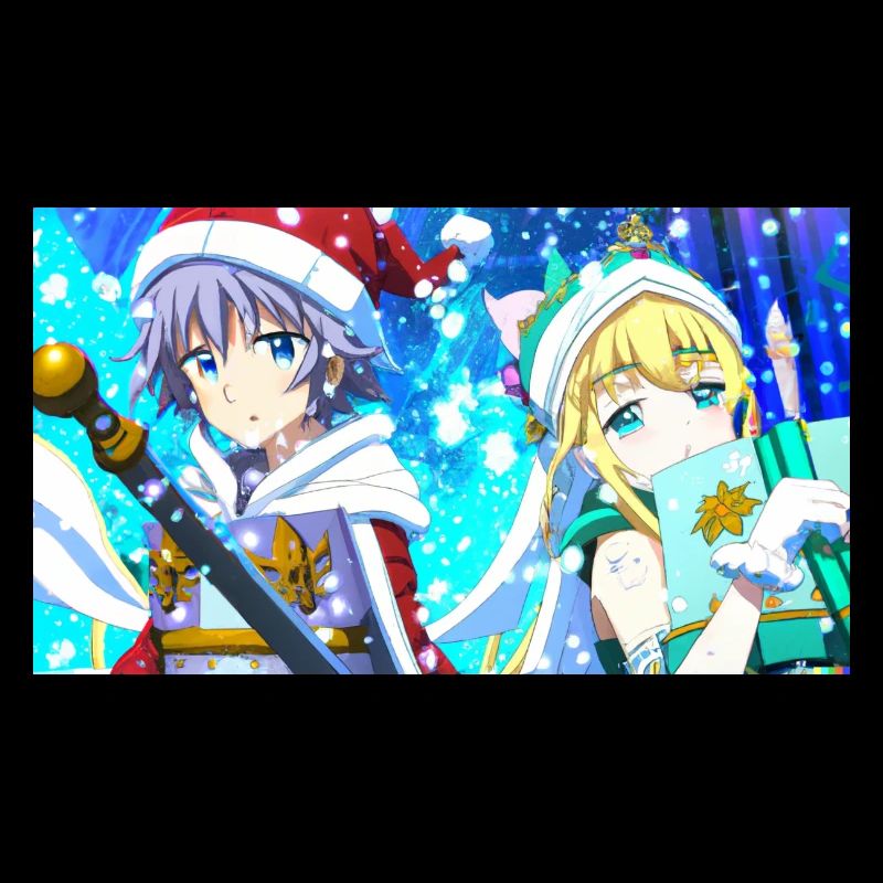 Noël dans le style anime Isekai.