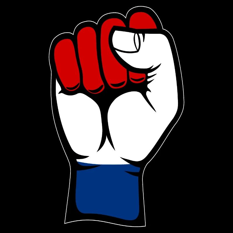 Poing du drapeau de la Hollande