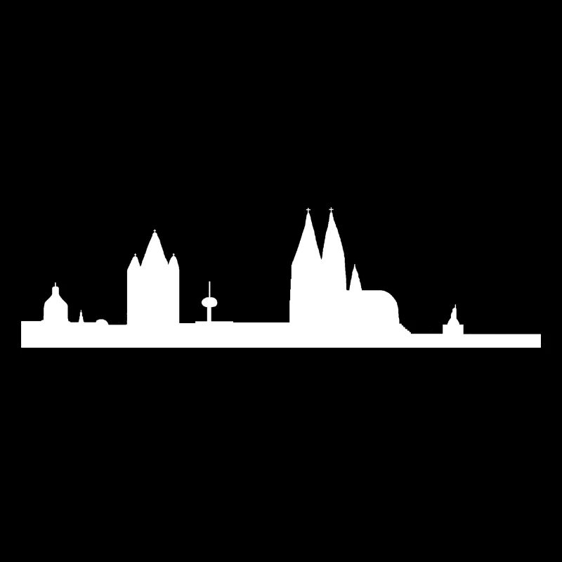 Kölner Skyline in weiss