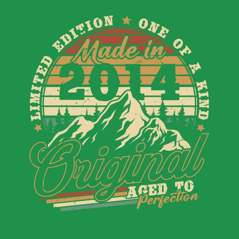 Original 2014 Vintage Retro Geburtstagsgeschenk
