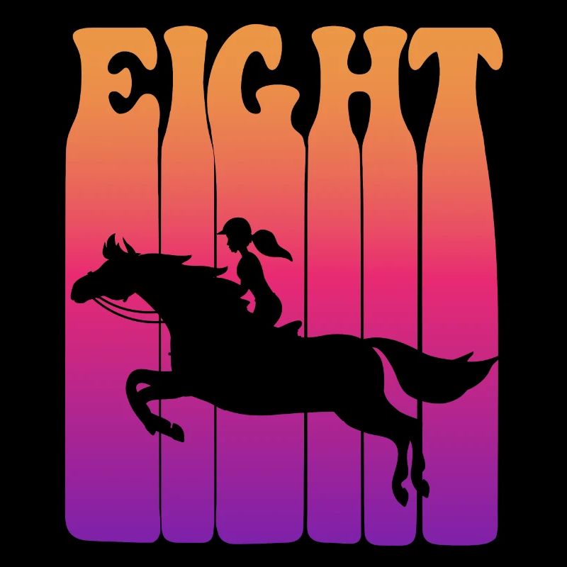 Ragazza a cavallo, ho 8 anni, bambini 8.