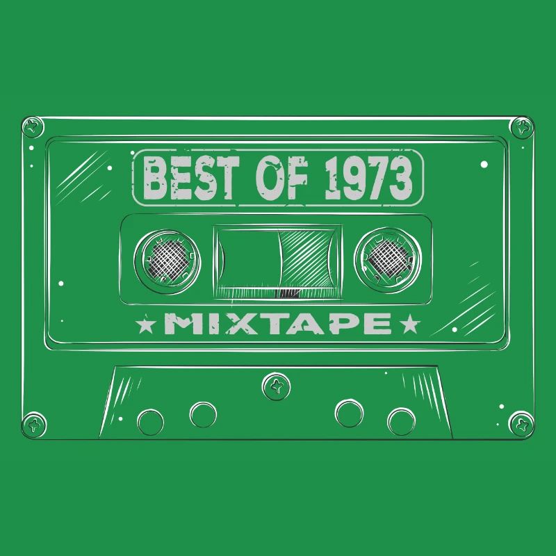 1973 Geburtstag Mixtape Kassette Retro