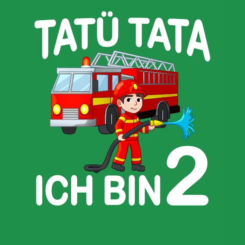 Feuerwehrmann Ich bin 2 Kindergeburtstag Geschenk