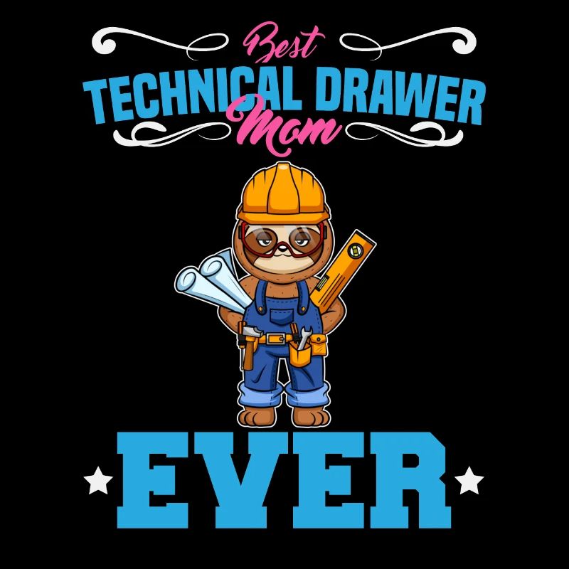 Best Technical Drawer Mom Ever Funny Archtect Gift
