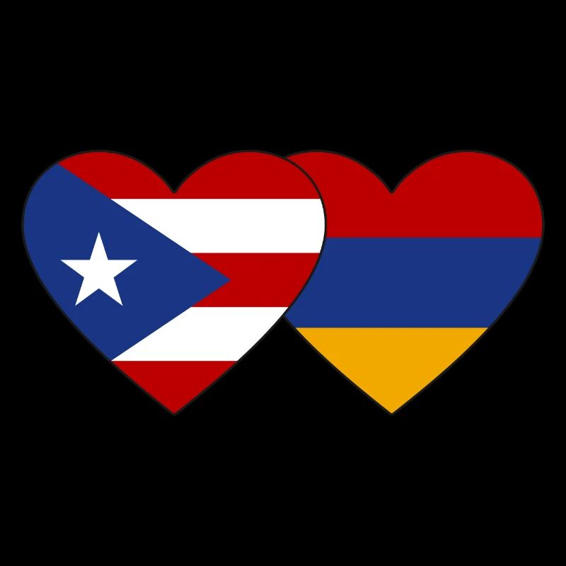 Cuba Armenia Flag Heart