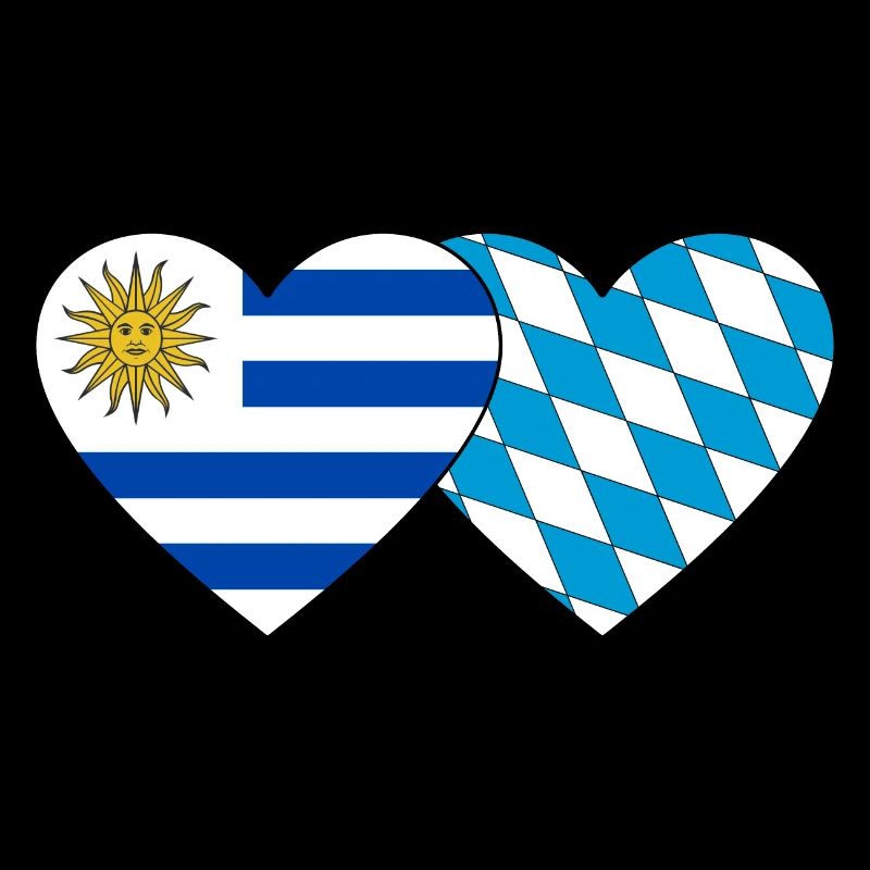 Uruguay Bavaroise Drapeau Coeur