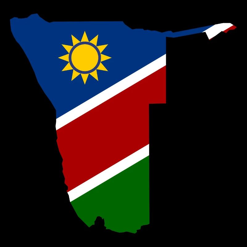 Namibia flag map