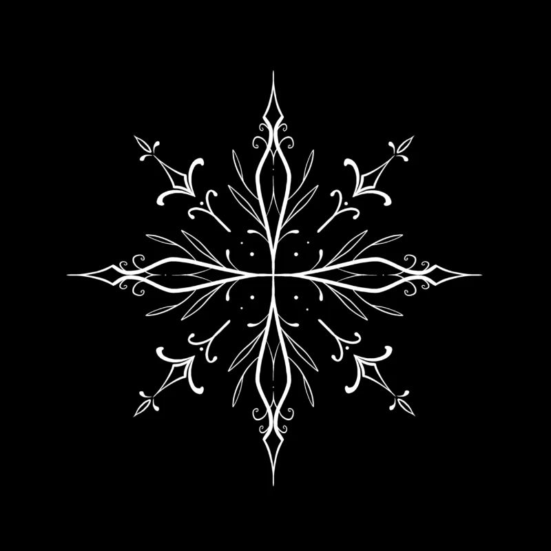 White mandala flake