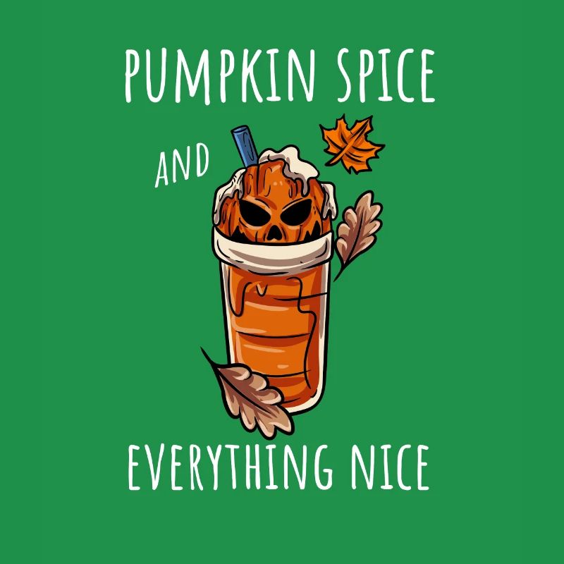 Coffee Drinker Pumpkin Autumn