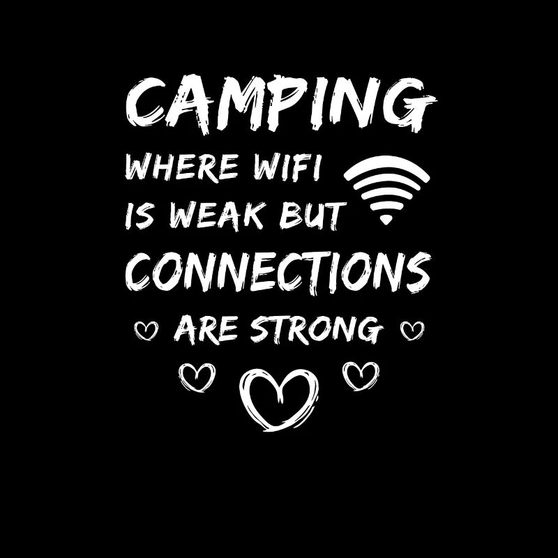 Camping WIFI is weak but the connection is strong