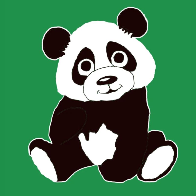 Panda (Logo klein, weiß)