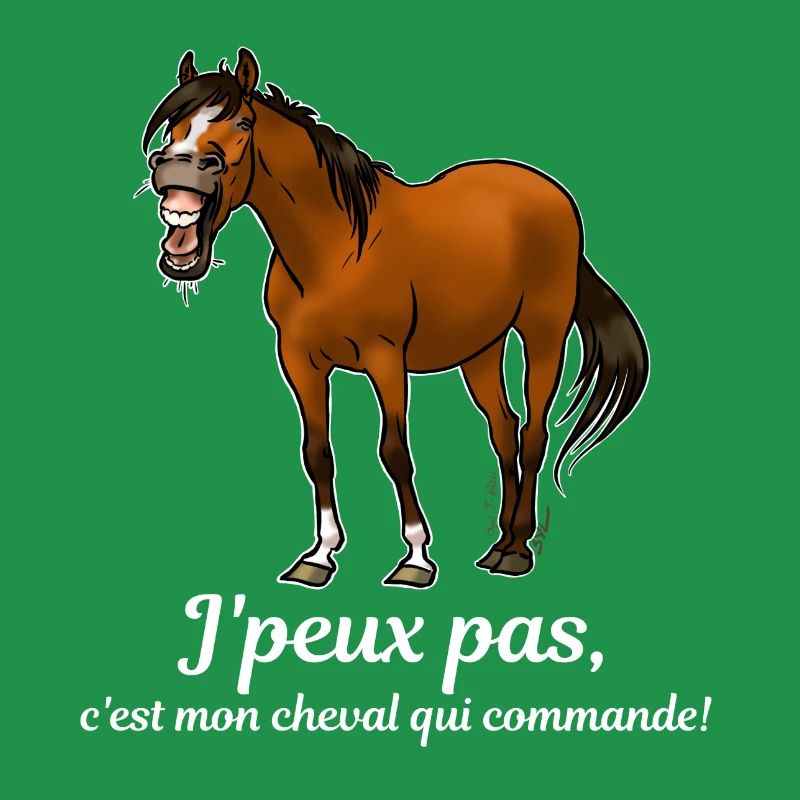 Mon cheval commande (blanc)