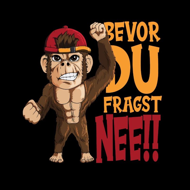 Affe mit Baseballkappe bevor du fragst nee! Affen