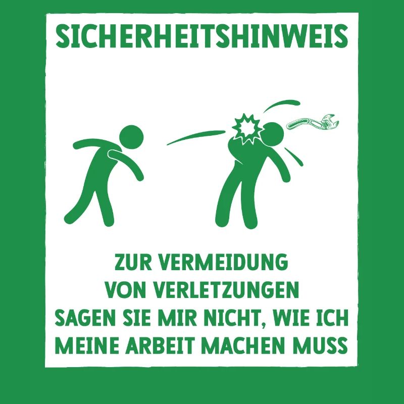 Sicherheitshinweis Lustiger Spruch
