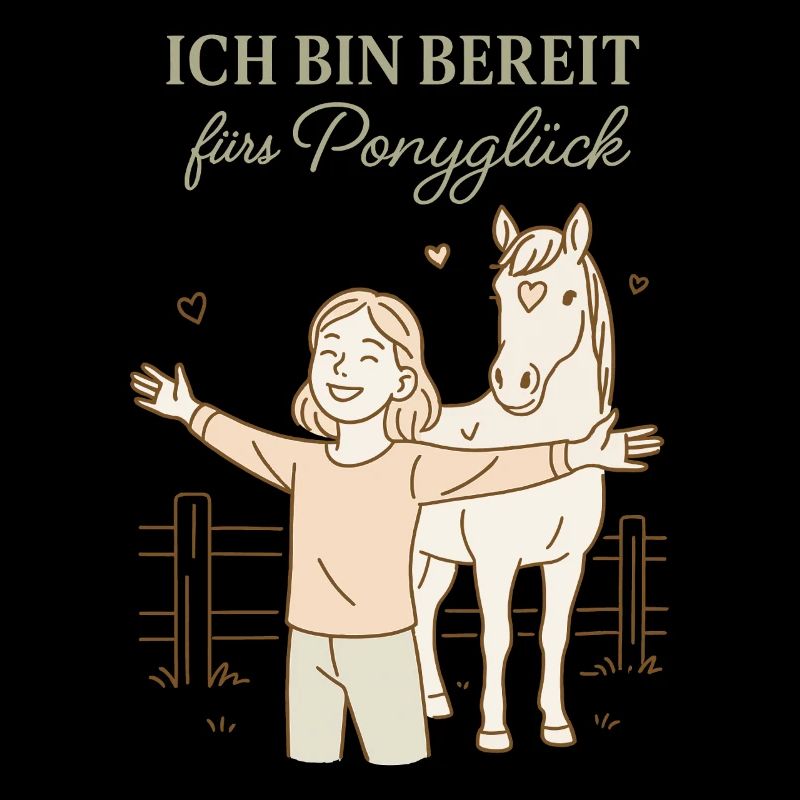 Ich Bin Bereit Fürs Ponyglück Pferde Mädchen