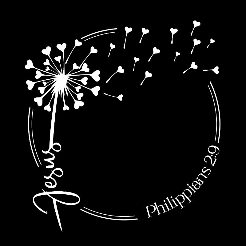 Christlicher Löwenzahn Design Jesus Philipper 2:9