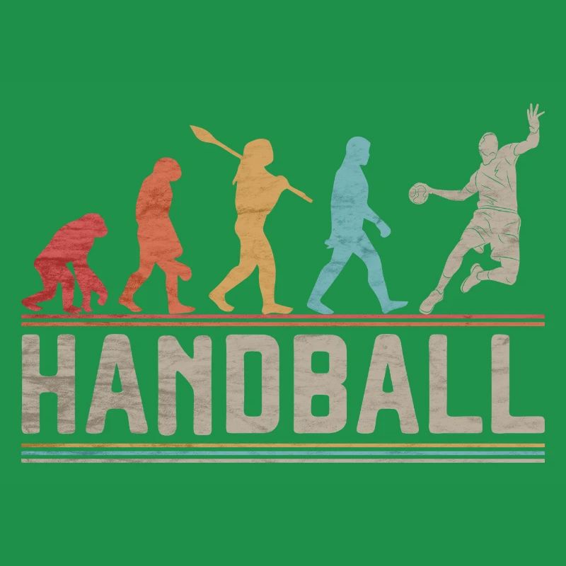 Handball Evolution Vintage Handballer Gift
