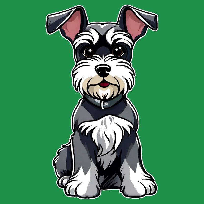 Mignon petit chien schnauzer