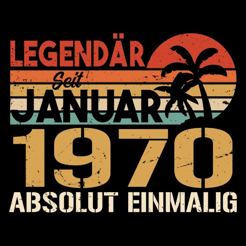 Geburtstagsgeschenk geboren im Januar 1970