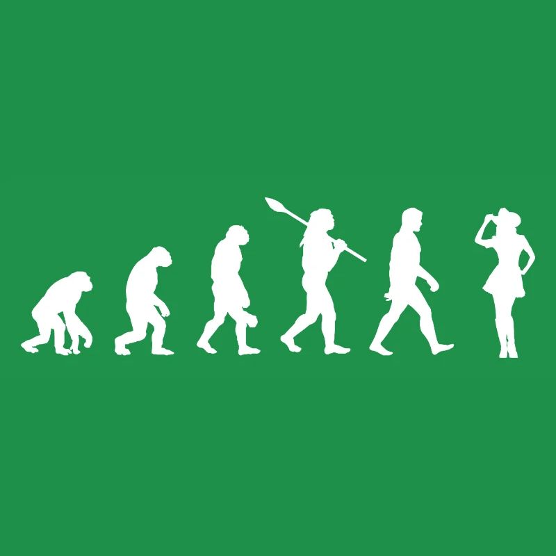 Landmädchen mit Rock - Evolution des Menschen