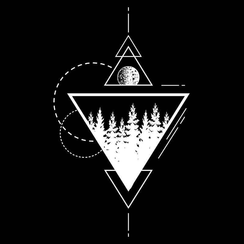 Triangles boho de forêt géométrique moderne de nature