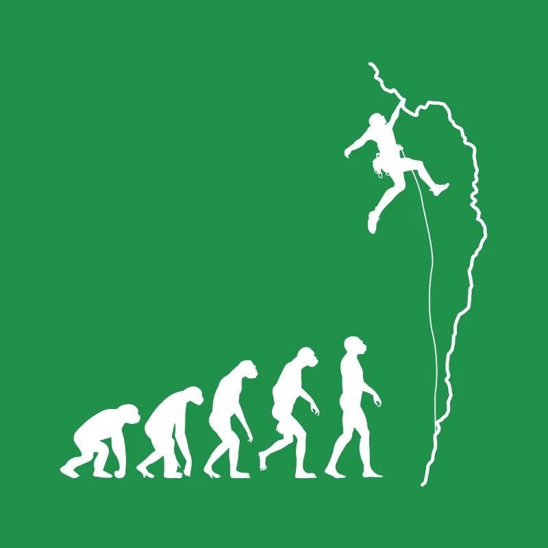 Klettern Evolution Bouldern Kletterer Geschenk