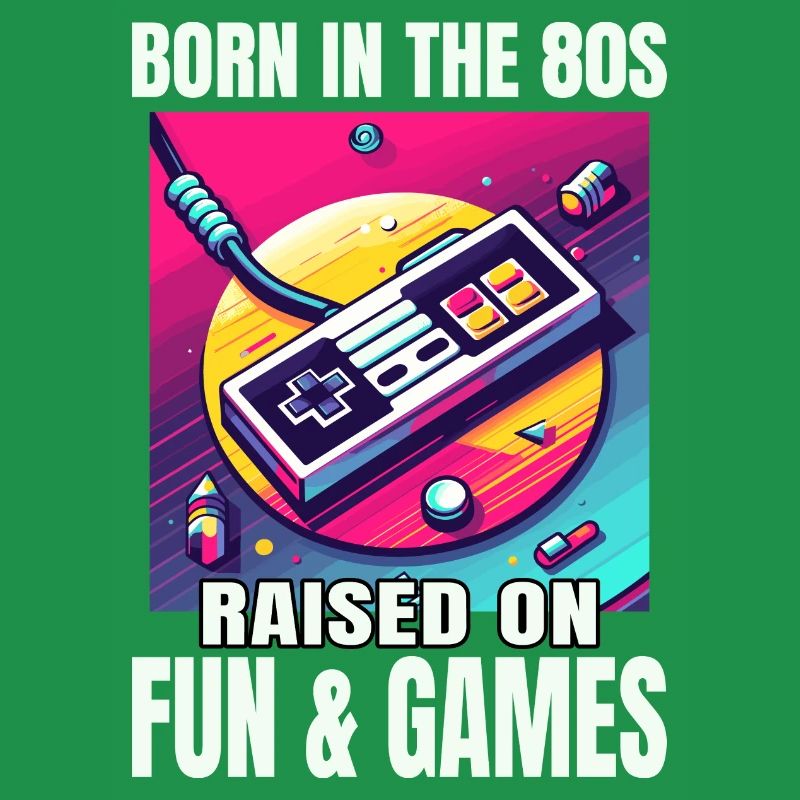Retro-Videospiel-Controller-Kunst der 80er Jahre: Ein Nostalgiker