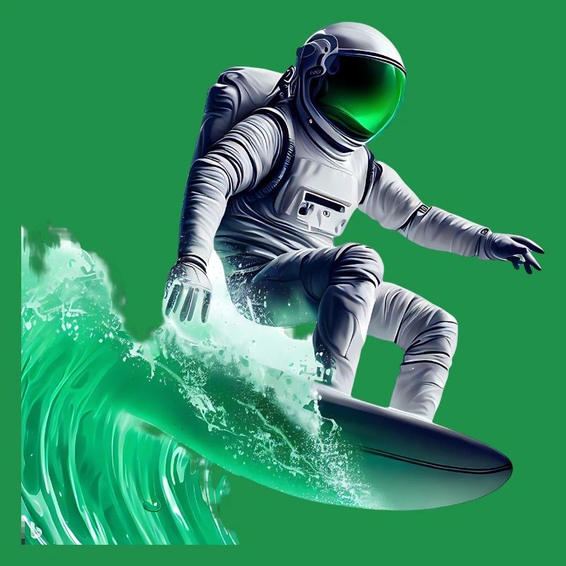 Astronaute de surf Green Waves