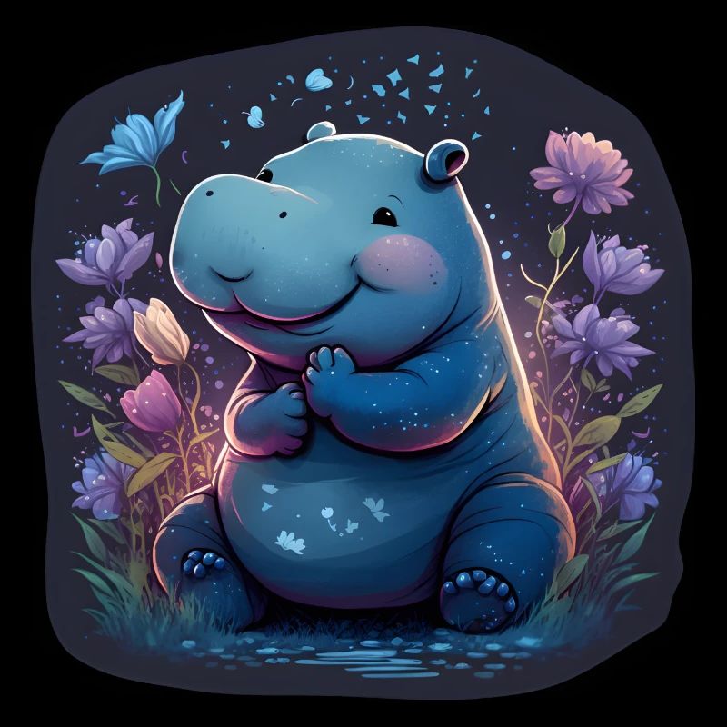 Cute hippo