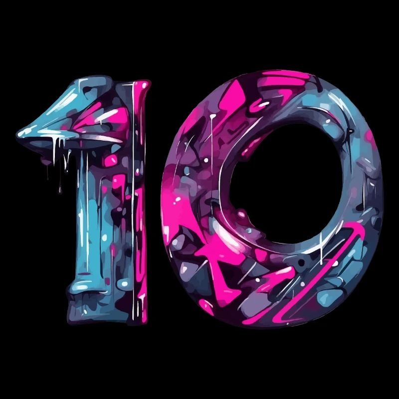 NON. 10 NUMÉRO 10 COOL 10E ANNIVERSAIRE