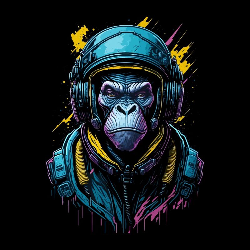 Singe en combinaison d’astronaute | Pilote spatial