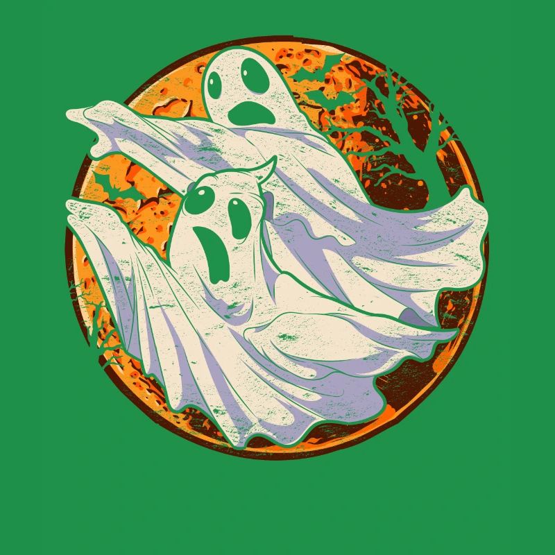 Ghost Full Moon Halloween Gift Ghost