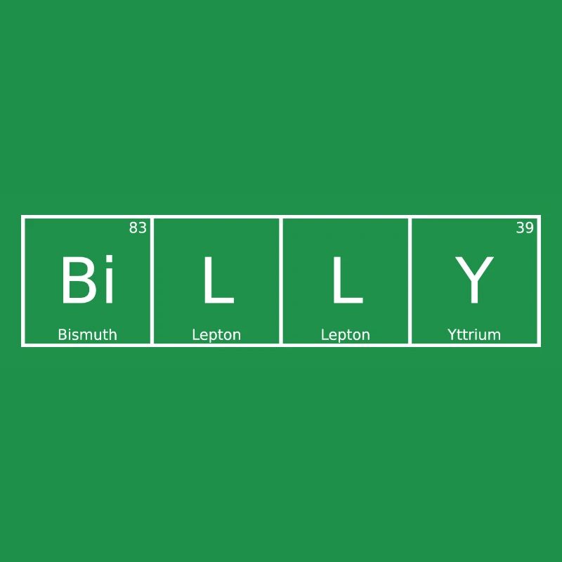 Billy Name First Name Chemistry Periodic Table Elements